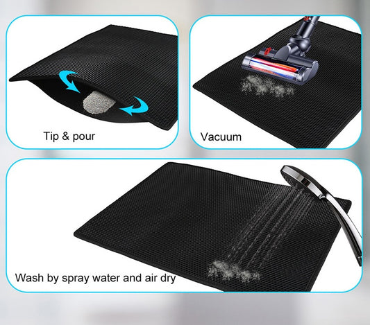 Waterproof Honeycomb Cat Litter Mat - ANIMOURPETS